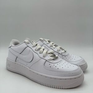 Nike Air Force 1 White Leather Sneaker Unisex Kids US 5Y DH2920 111 New